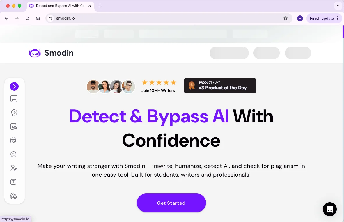 Smodin homepage