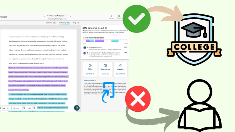 Accessibilité du rapport par IA de Turnitin