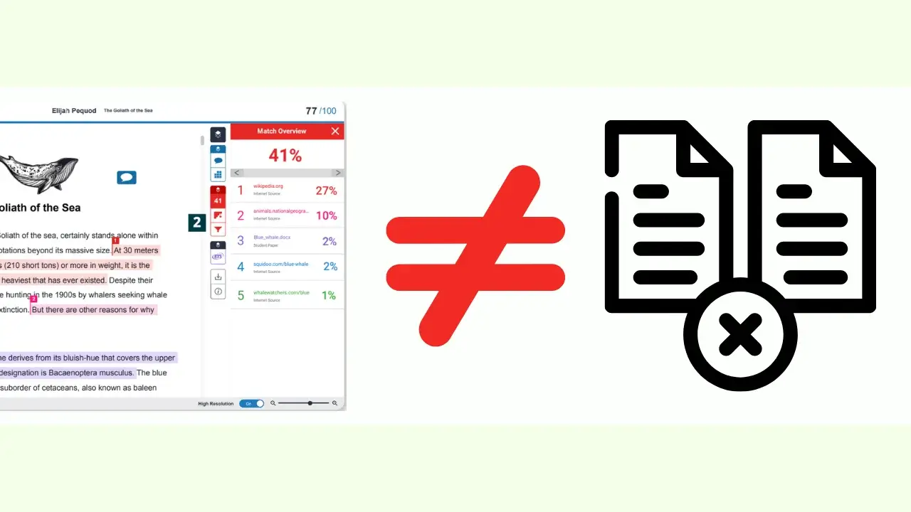Rapport de Similarité Turnitin : Pas Égal à Plagiat Rapport de Similarité Turnitin : Pas Égal à Plagiat