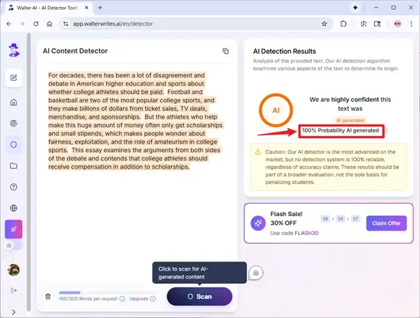 Walter Writes AI-Detektor überprüft von QuillBot humanisierten Text Walter Writes AI-Detektor überprüft von QuillBot humanisierten Text