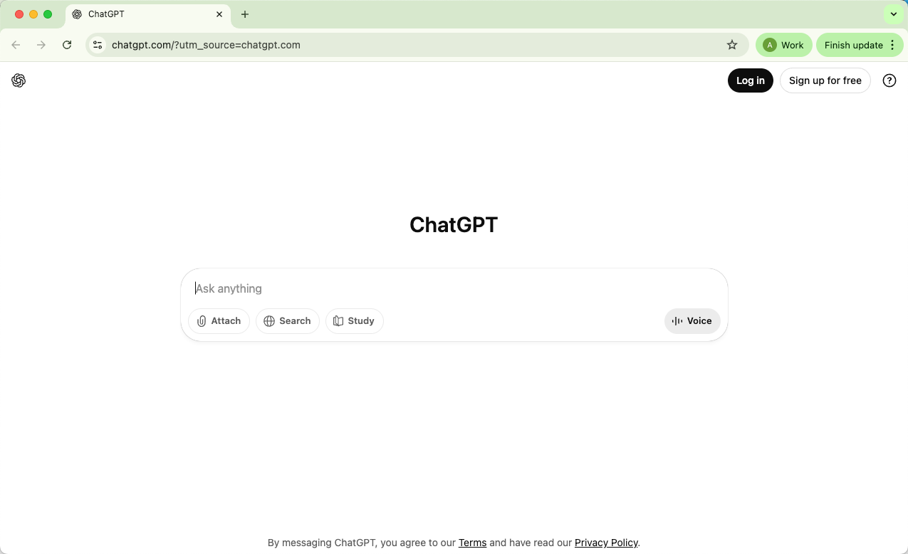 ChatGPT Homepage