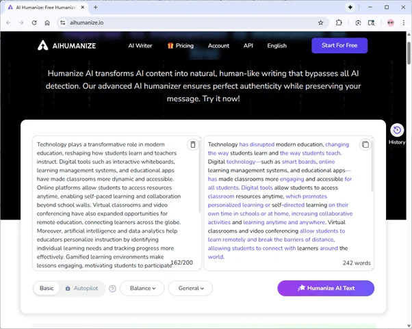 Aihumanize.io humanizes ChatGPT output Aihumanize.io humanizes ChatGPT output