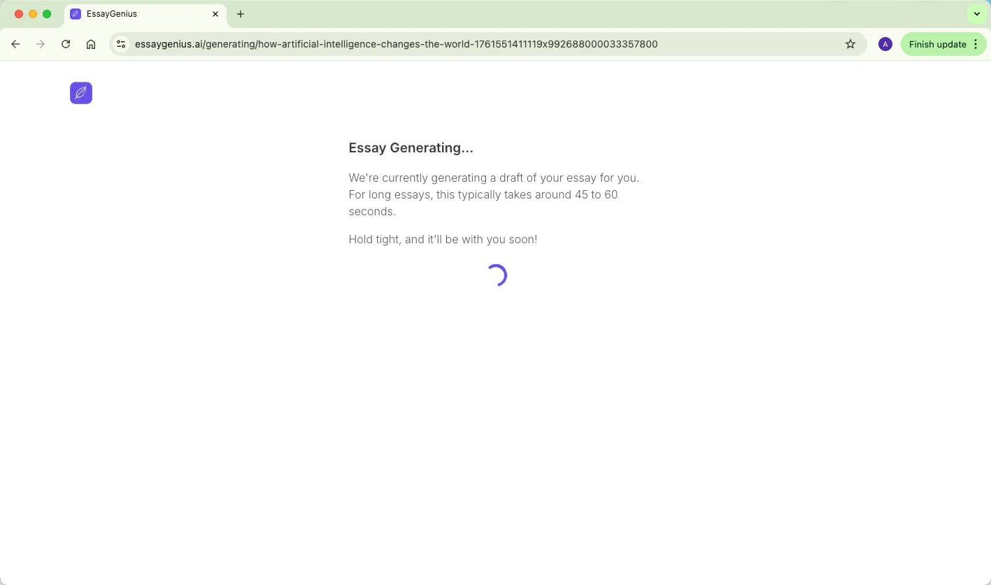 EssayGenius 生成中