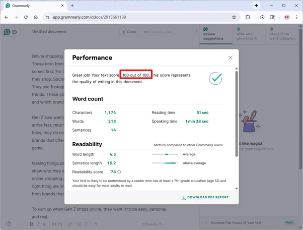 Grammarly Pro Scoring Writesonic Humanized Text Amended Version 100 Grammarly Pro Scoring Writesonic Humanized Text Amended Version 100