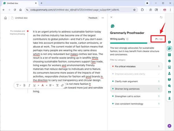 Grammarly Scoring Humbot Humanized Text Initial Version 71 Grammarly Scoring Humbot Humanized Text Initial Version 71
