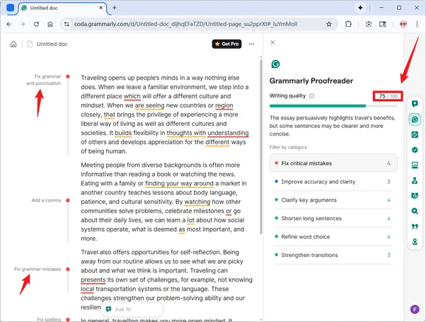 Grammarly Scoring Ryne AI Humanized Text Initial Version 75 Grammarly Scoring Ryne AI Humanized Text Initial Version 75