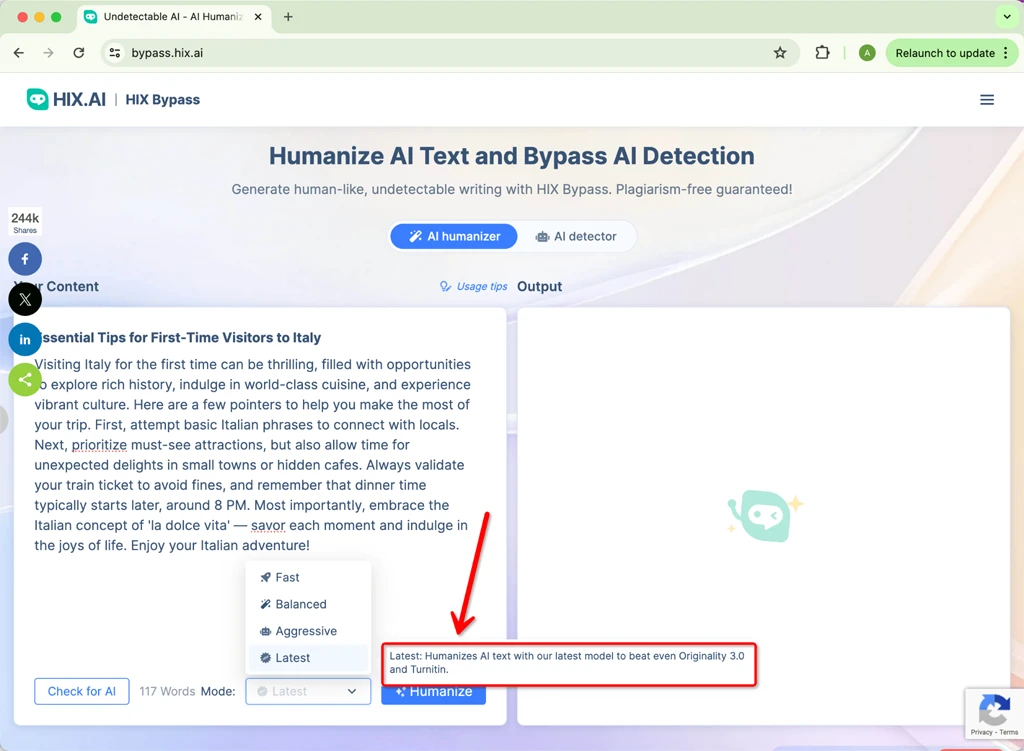 HIX.AI Bypass Humanizar Salida Chatgpt-4 Cosas que Saber para los Visitantes Primerizos de Italia