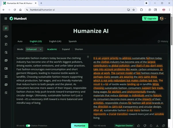 Humbot humanizes ChatGPT output Humbot humanizes ChatGPT output