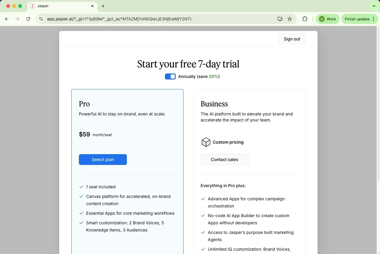 Jasper AI pricing start your free trial Jasper AI pricing start your free trial