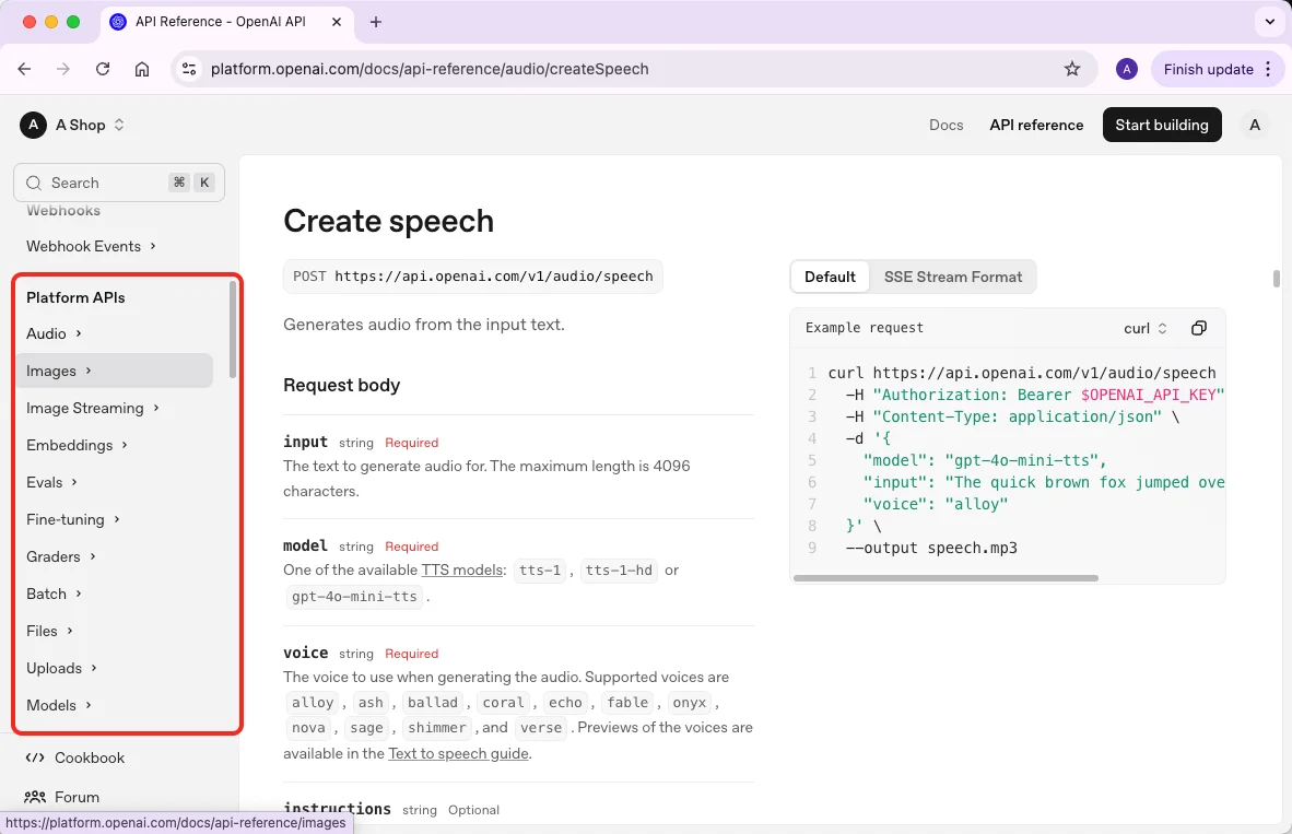OpenAI Playground APIs