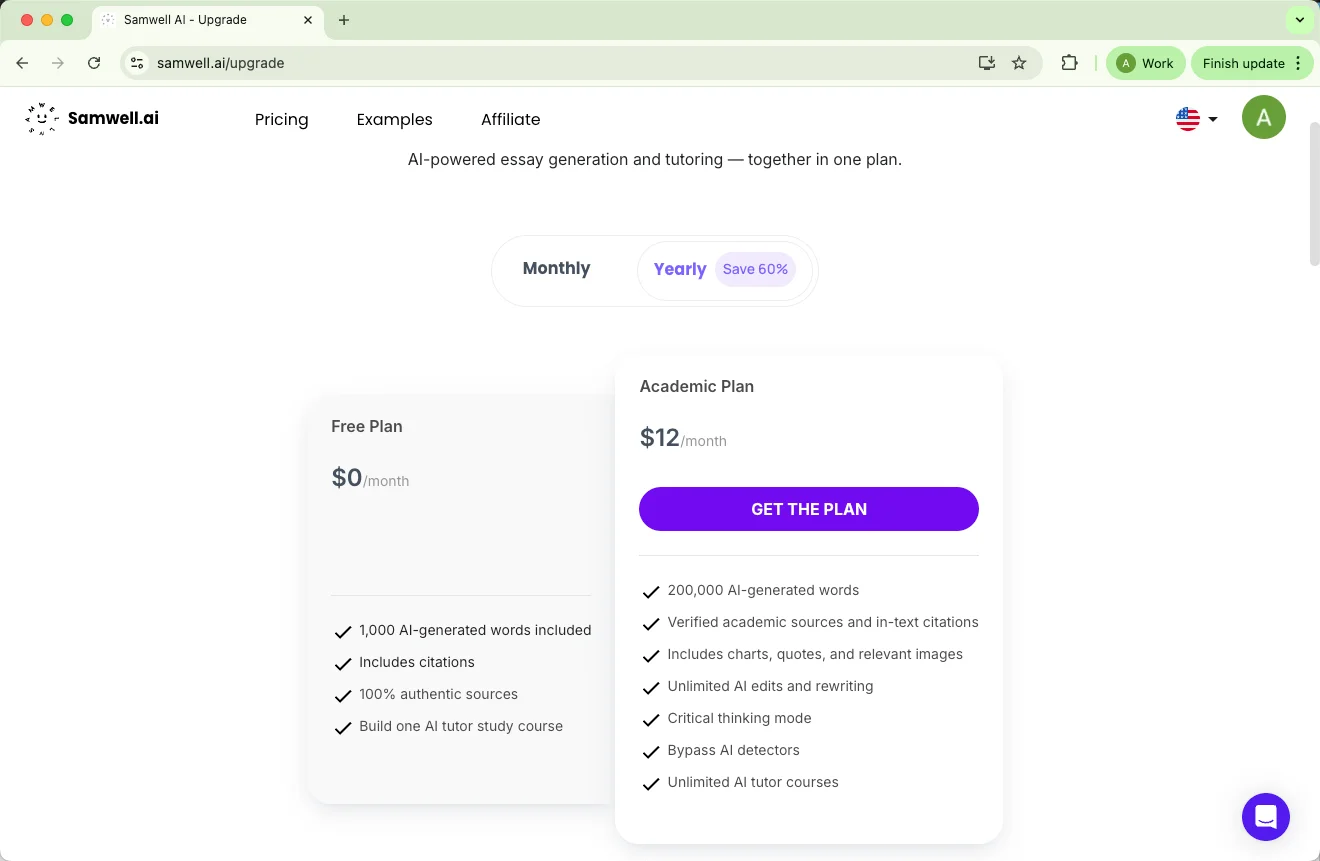 Samwell AI pricing Samwell AI pricing