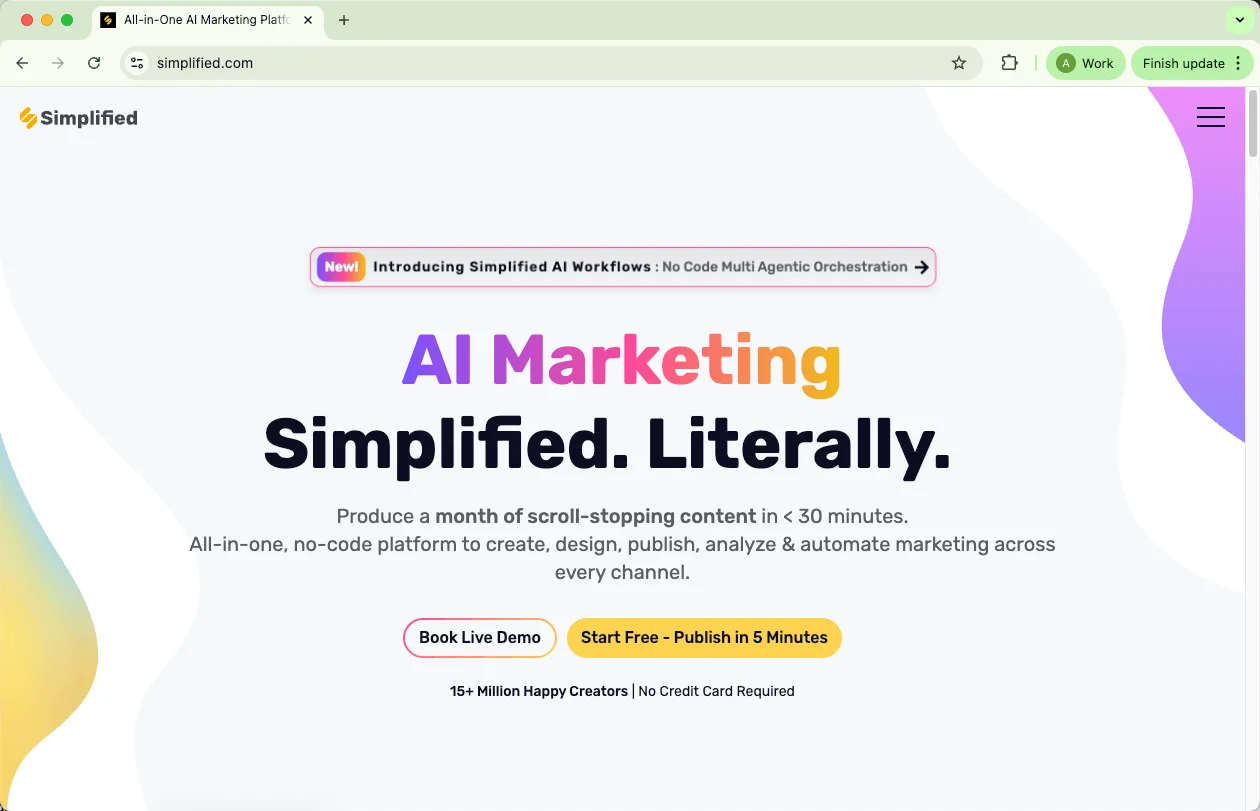Simplified AI Homepage Simplified AI Homepage