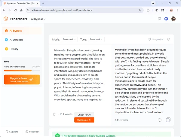 Tenorshare AI humanizes ChatGPT output Tenorshare AI humanizes ChatGPT output