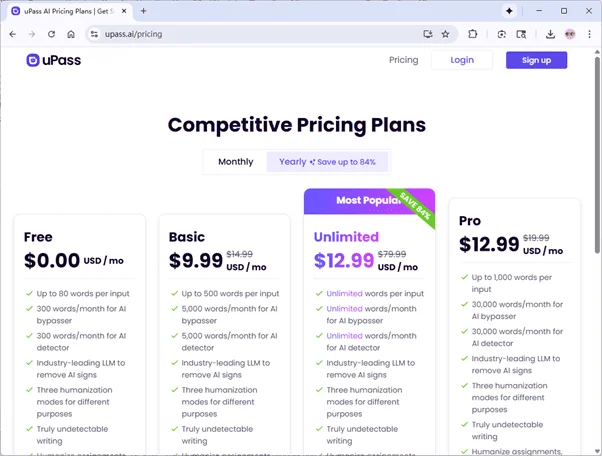 uPass Pricing uPass Pricing