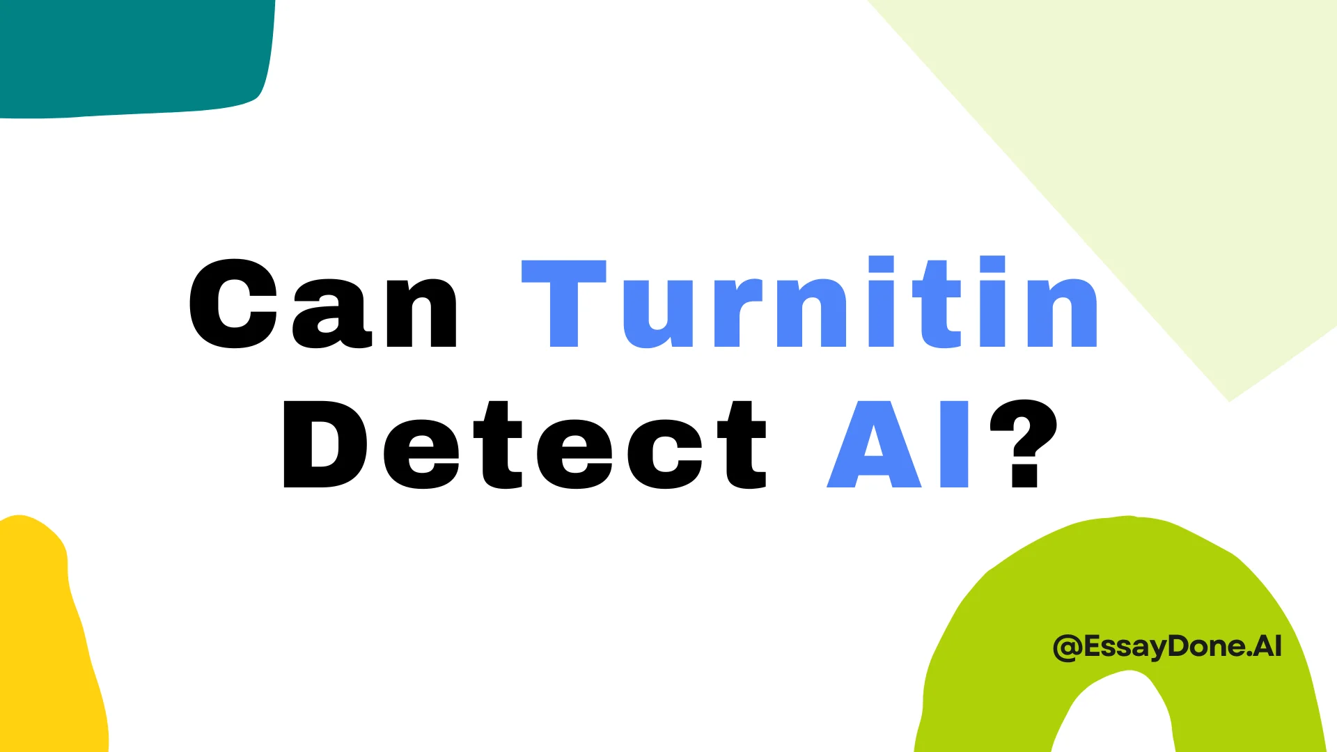 Schermata iniziale che chiede se Turnitin rileva l'AI