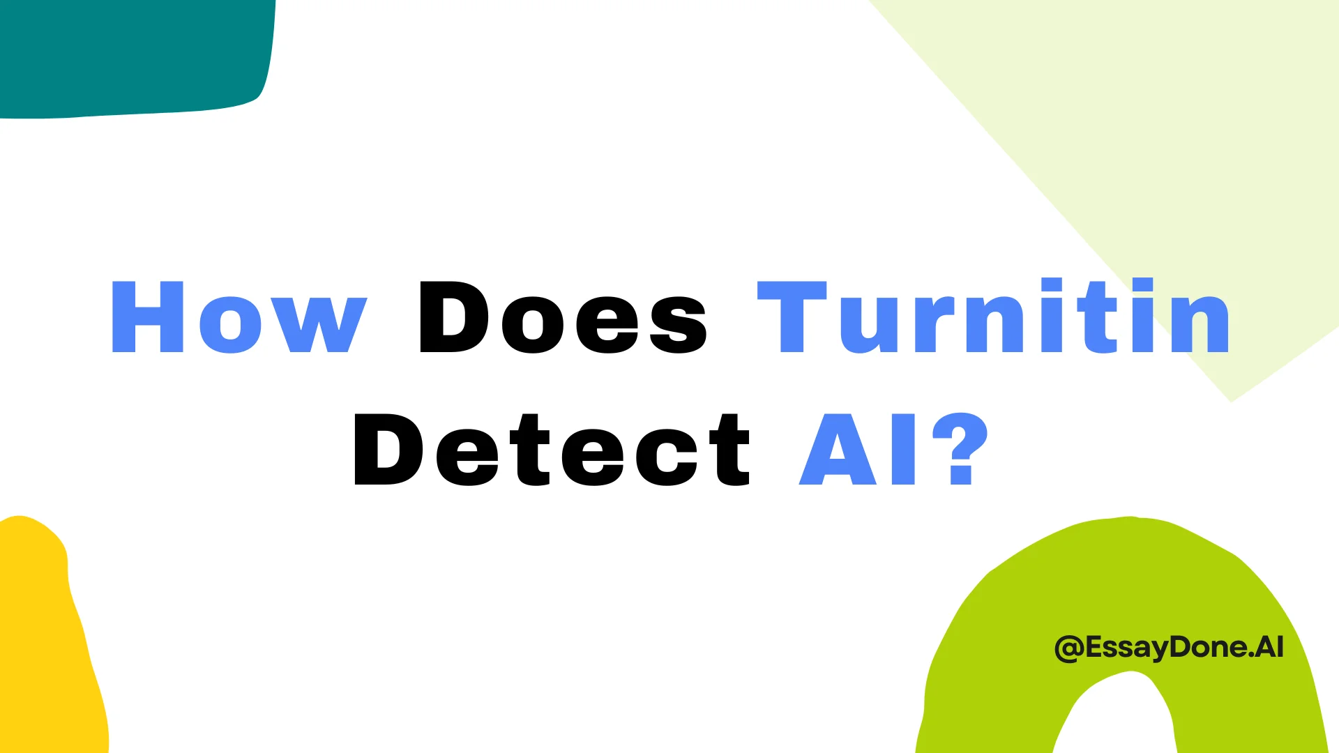 How Does Turnitin Detect AI First Screen