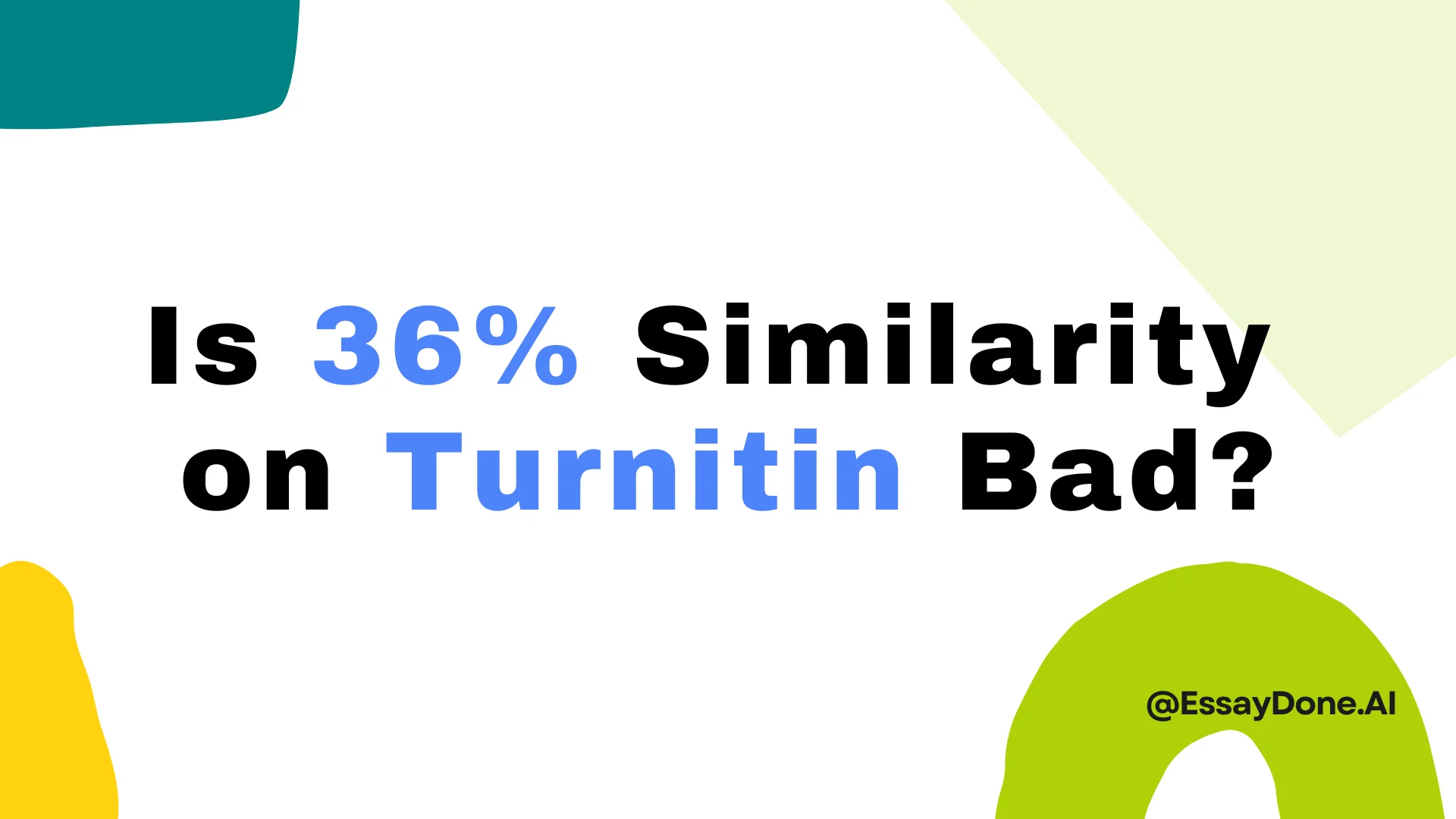 È negativa la prima schermata con similarità del 36% su Turnitin?
