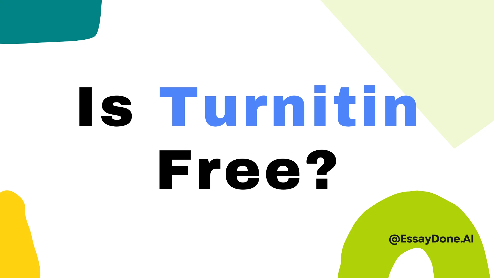 È Gratuito Turnitin Prima Schermata