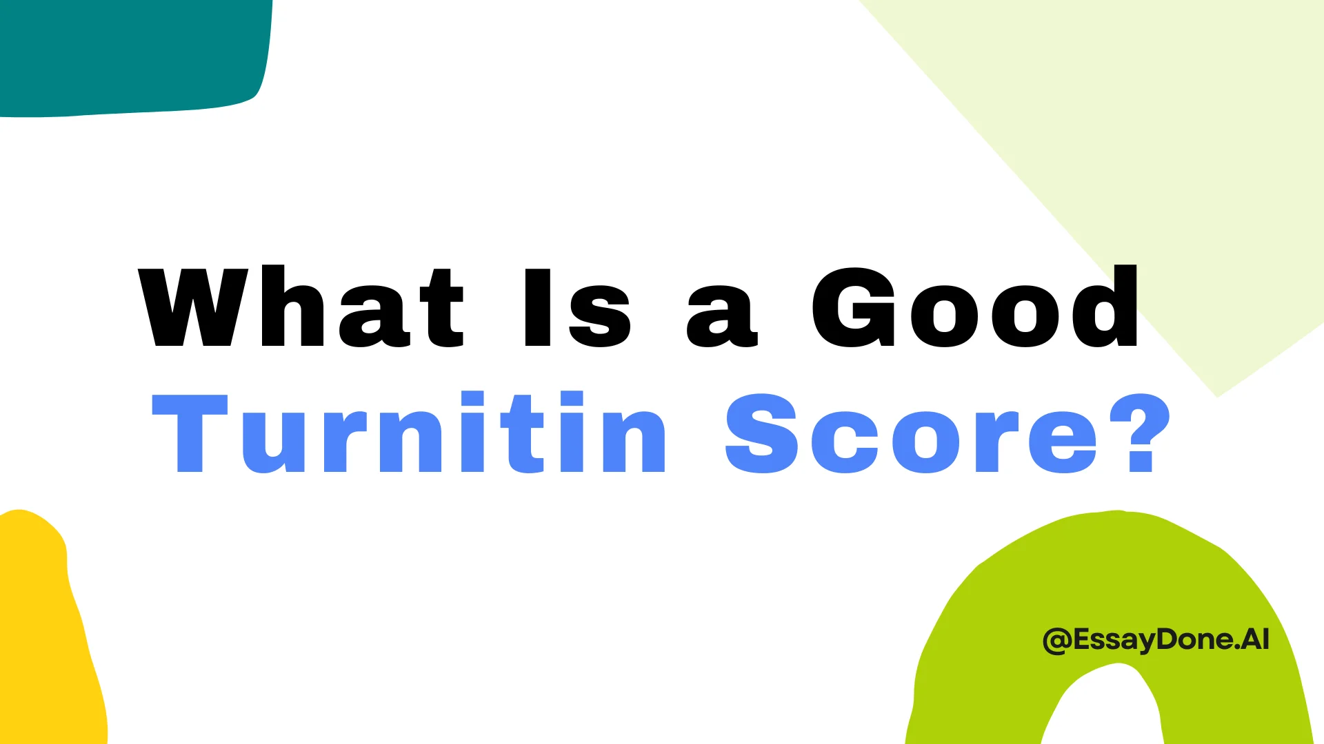 Che cos'è un buon punteggio Turnitin? Prima schermata