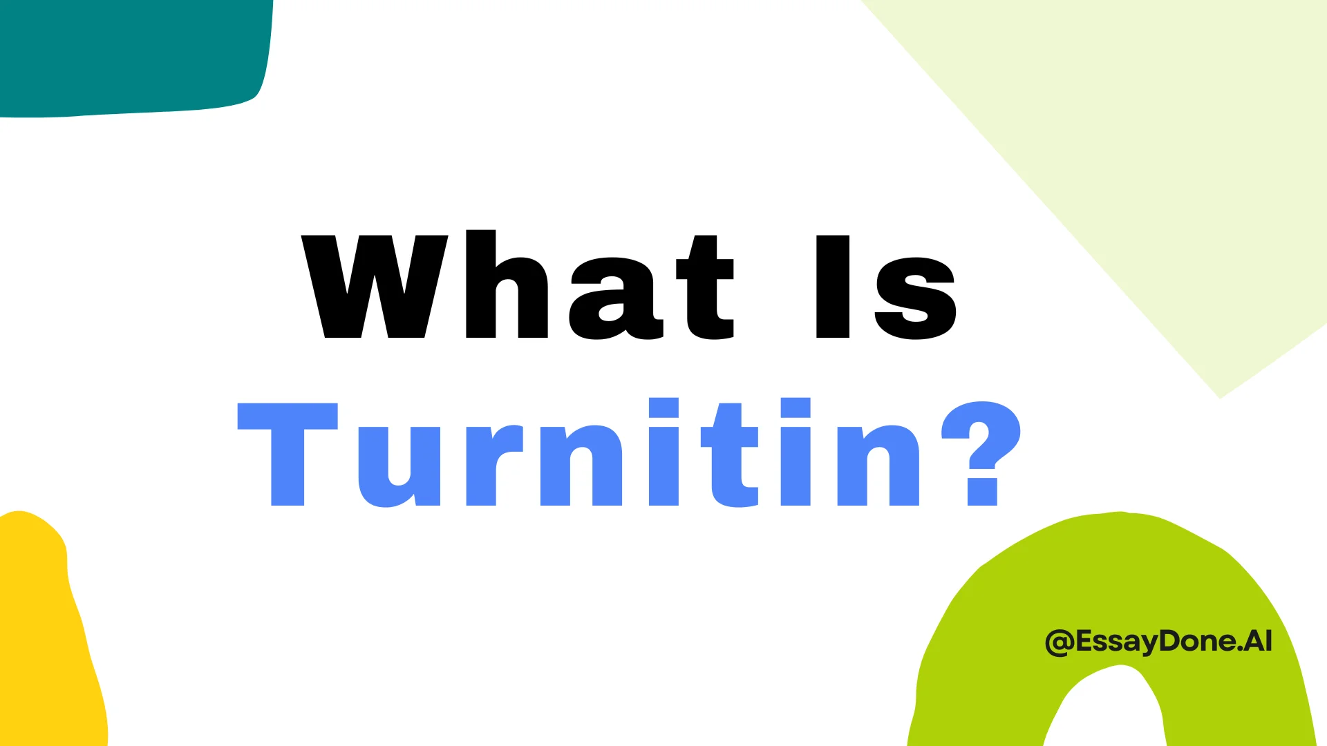 What Is Turnitin First Screen