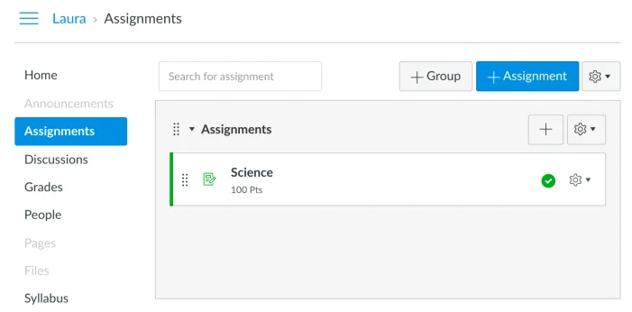 Turnitin che crea un compito