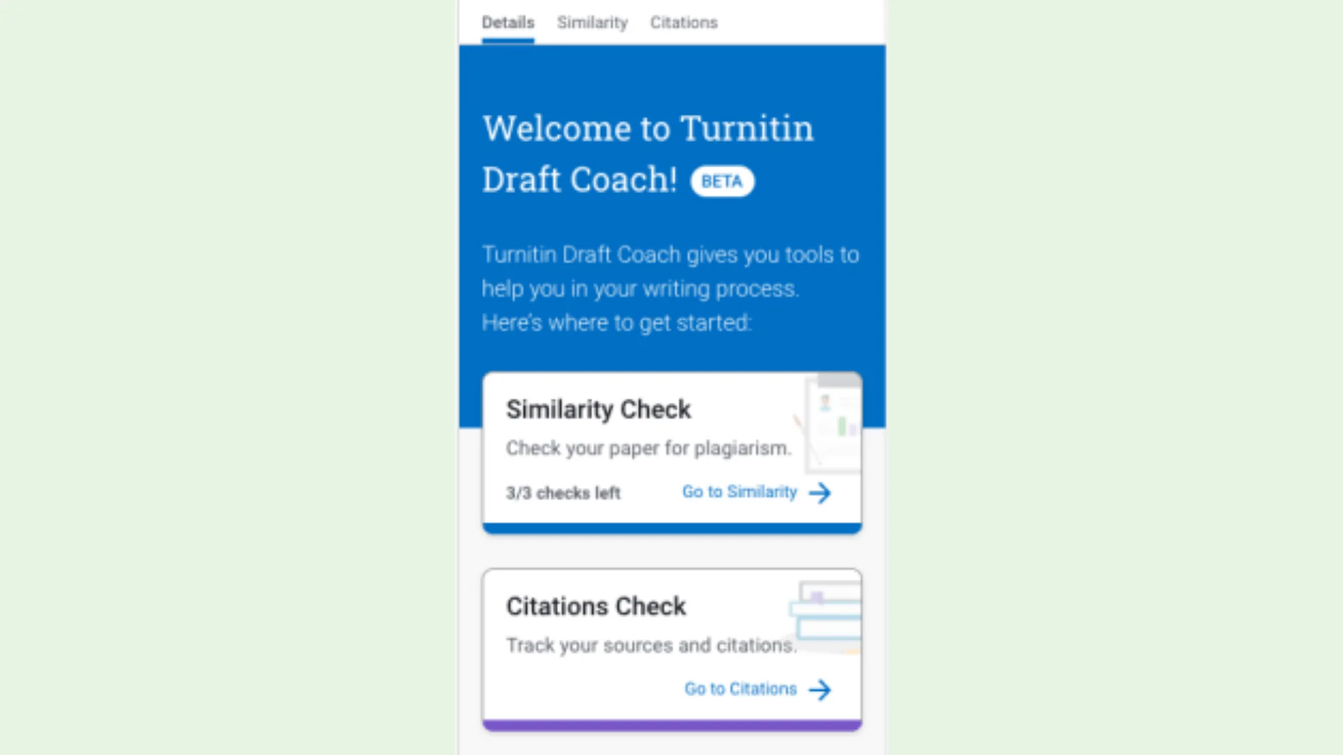 Turnitin Draft Coach