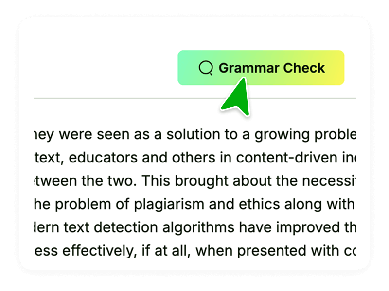 Automatic Grammar & Spell Check