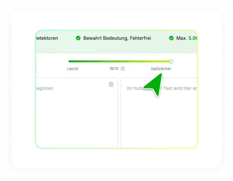 Humanisierungsstärke flexibel einstellen