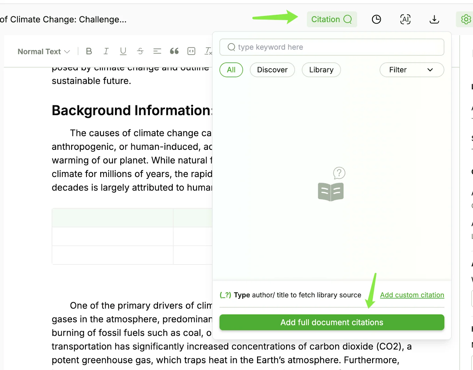 EssayDone WriterGPT One Click Citation Feature for the Entire Document