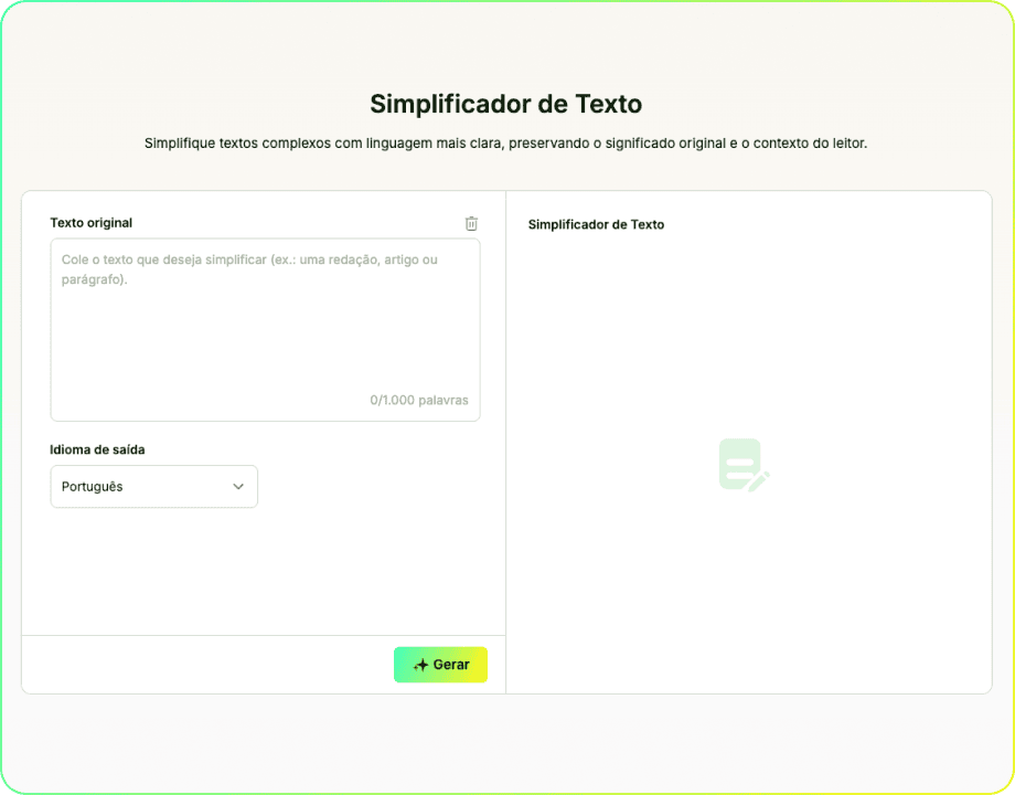 Simplificador de Texto