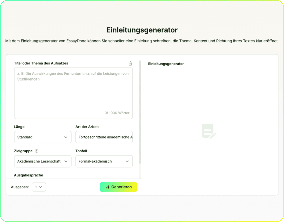 Einleitungsgenerator