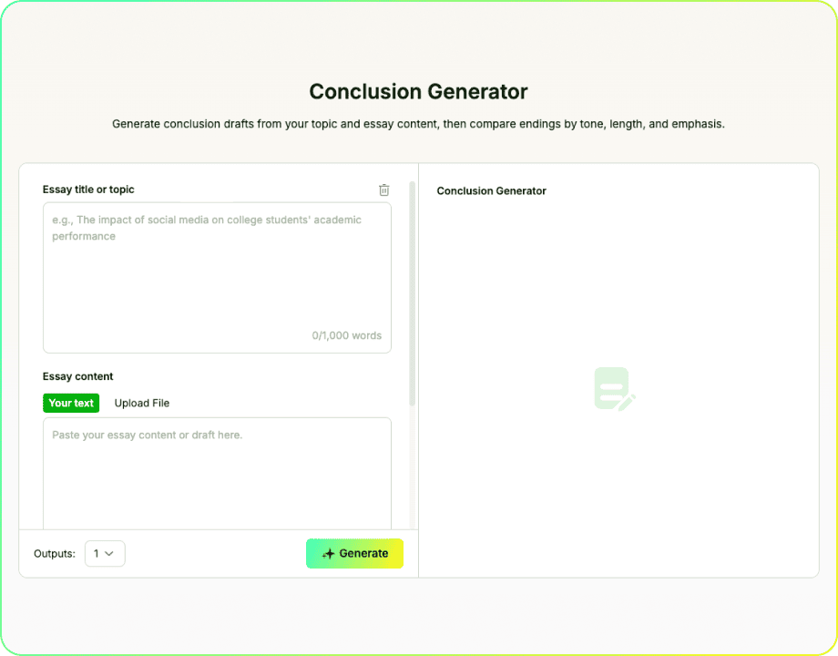 Conclusion Generator