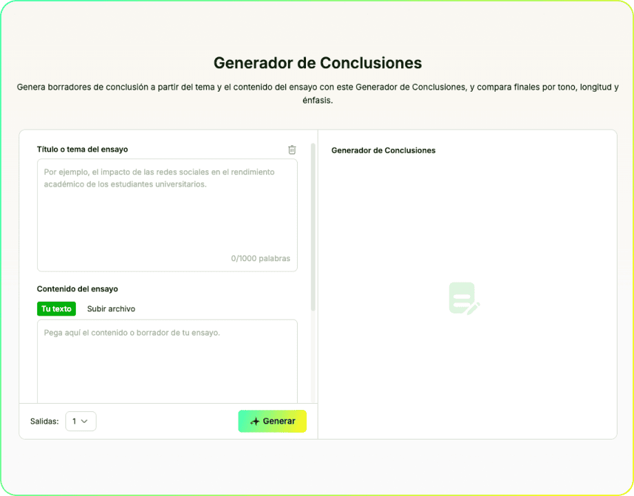 Generador de Conclusiones