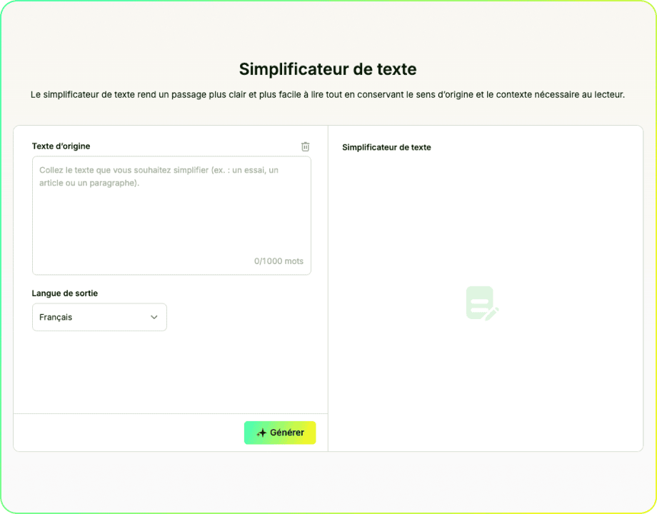 Simplificateur de texte