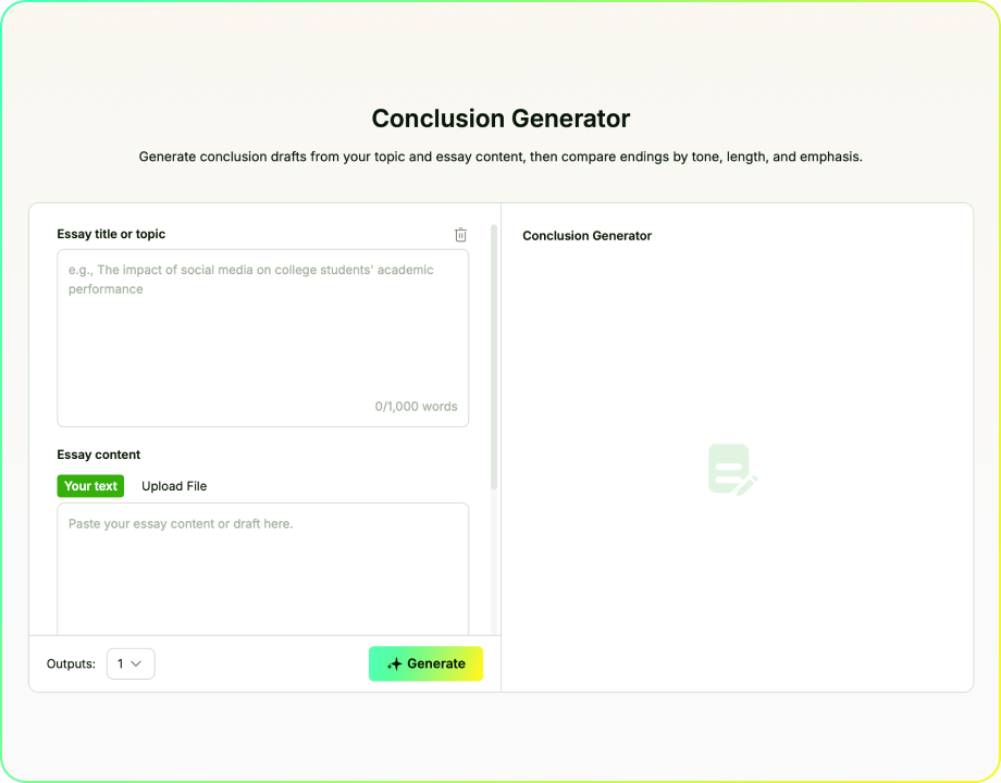 Conclusion Generator