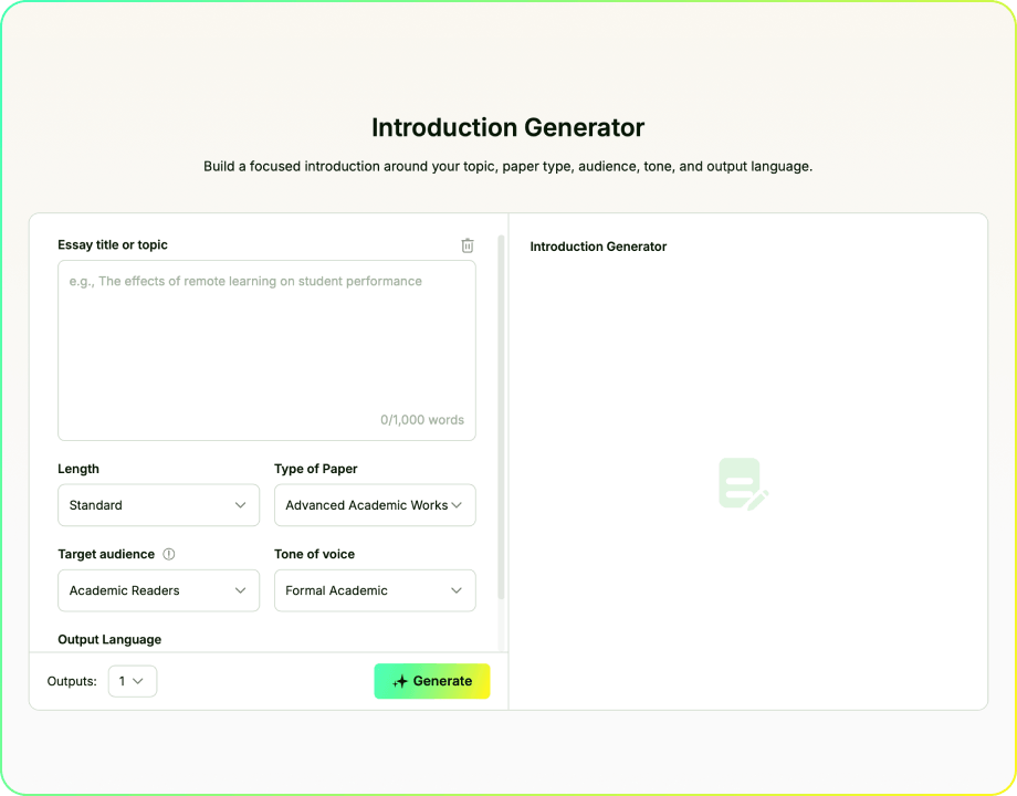 Einleitungsgenerator