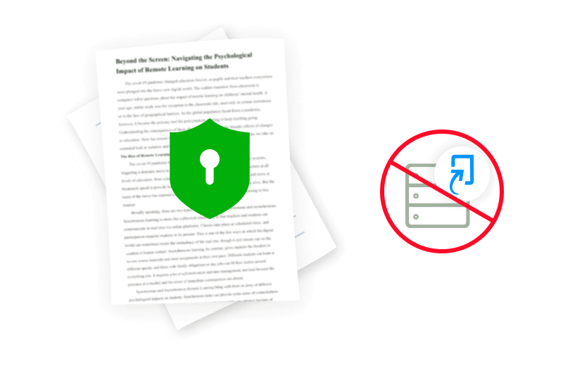 Tu documento no será almacenado en la base de datos de Turnitin.